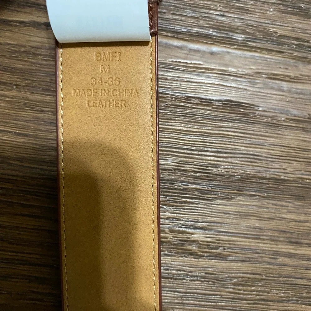 Leather mens casual belt - Picture 7 of 9